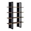 70.75 in. Black and Aged Walnut Wood 4-Shelf Modern Bookcase by Coaster Home Furnishings -Coaster Home Furnishings Shop aged walnut and black coaster home furnishings bookcases bookshelves 882036 64 1000