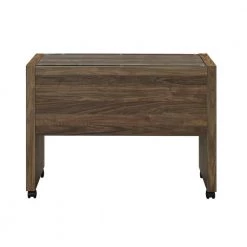 Luetta Aged Walnut Glass Top Mobile Return with Casters by Coaster Home Furnishings 13 Luetta Aged Walnut Glass Top Mobile Return with Casters by Coaster Home Furnishings -Coaster Home Furnishings Shop aged walnut coaster home furnishings accent cabinets 805620 4f 1000