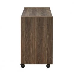 Luetta Aged Walnut Glass Top Mobile Return with Casters by Coaster Home Furnishings 10 Luetta Aged Walnut Glass Top Mobile Return with Casters by Coaster Home Furnishings -Coaster Home Furnishings Shop aged walnut coaster home furnishings accent cabinets 805620 e1 1000