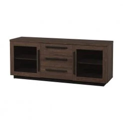 59in. Aged Walnut TV Console with 2-Drawers Fits TV's up to 64in. by Coaster Home Furnishings