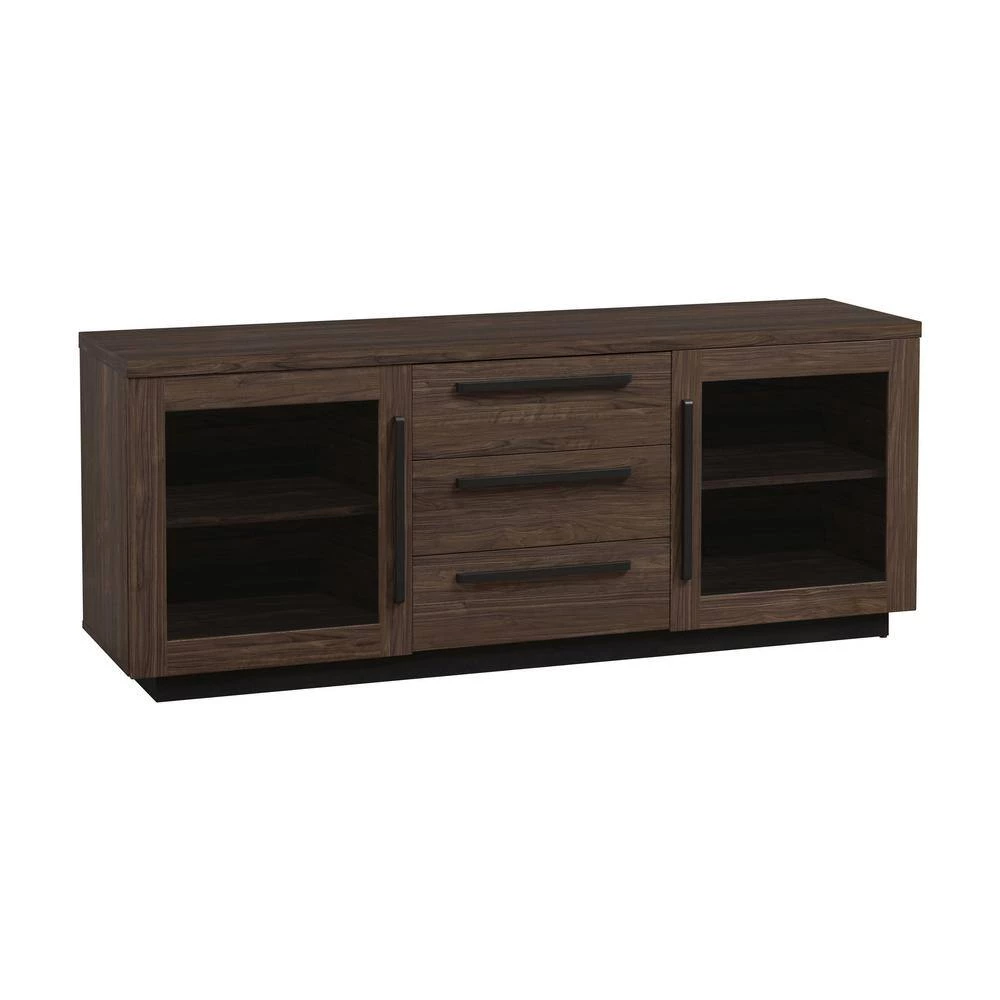 59in. Aged Walnut TV Console with 2-Drawers Fits TV's up to 64in. by Coaster Home Furnishings 4 59in. Aged Walnut TV Console with 2-Drawers Fits TV's up to 64in. by Coaster Home Furnishings - Image 2