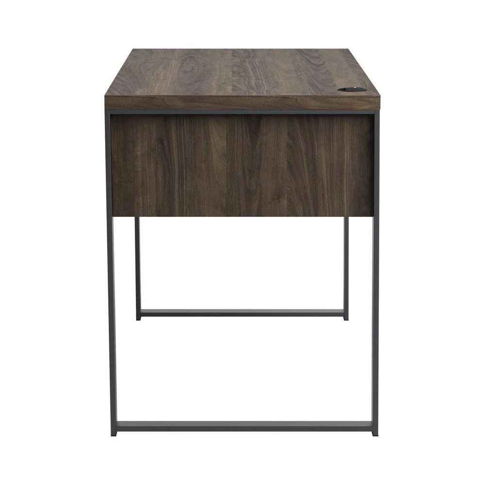 Pattinson 47.25 in. Rectangular Aged Walnut and Gunmetal 3-Drawer Writing Desk with Outlet by Coaster Home Furnishings 5 Pattinson 47.25 in. Rectangular Aged Walnut and Gunmetal 3-Drawer Writing Desk with Outlet by Coaster Home Furnishings - Image 3