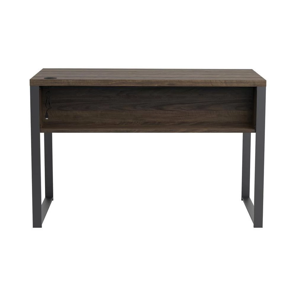 Pattinson 47.25 in. Rectangular Aged Walnut and Gunmetal 3-Drawer Writing Desk with Outlet by Coaster Home Furnishings 8 Pattinson 47.25 in. Rectangular Aged Walnut and Gunmetal 3-Drawer Writing Desk with Outlet by Coaster Home Furnishings - Image 6