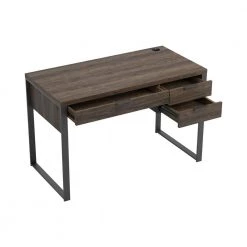 Pattinson 47.25 in. Rectangular Aged Walnut and Gunmetal 3-Drawer Writing Desk with Outlet by Coaster Home Furnishings 13 Pattinson 47.25 in. Rectangular Aged Walnut and Gunmetal 3-Drawer Writing Desk with Outlet by Coaster Home Furnishings -Coaster Home Furnishings Shop aged walnut coaster home furnishings writing desks 803370 77 1000