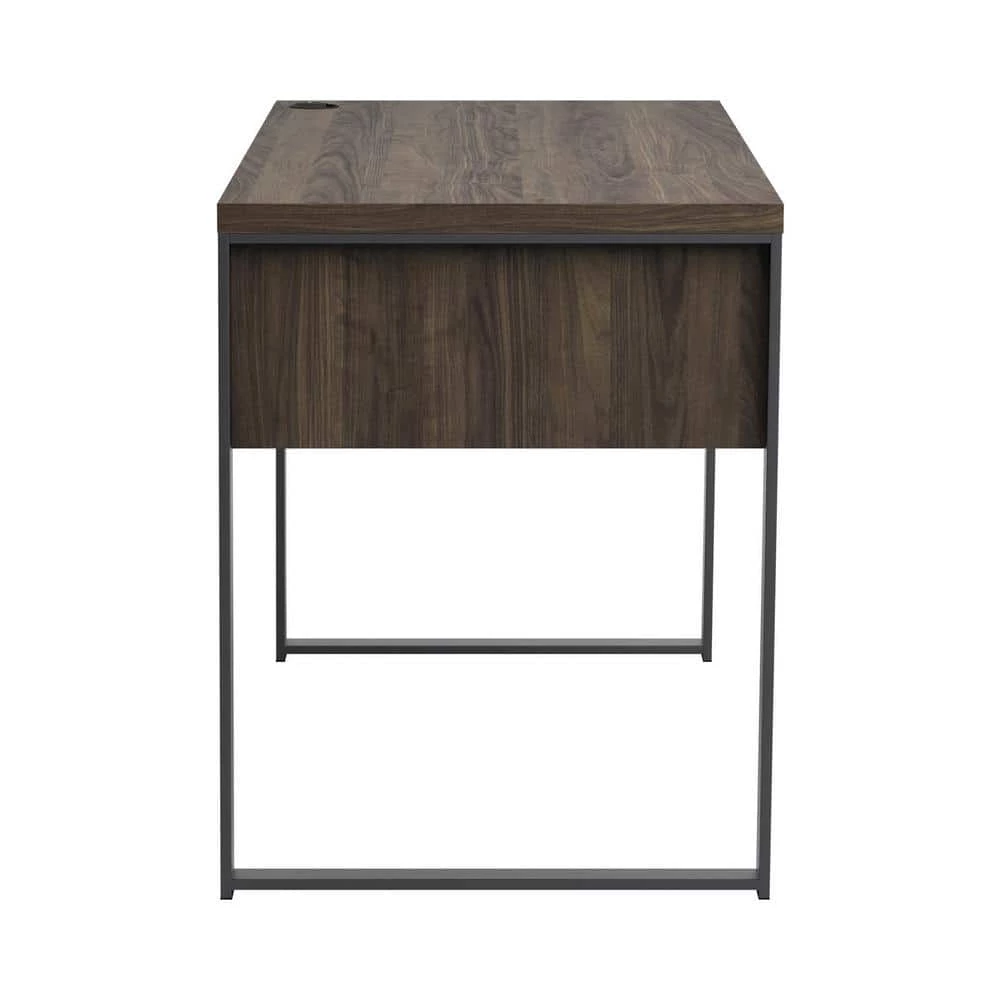 Pattinson 47.25 in. Rectangular Aged Walnut and Gunmetal 3-Drawer Writing Desk with Outlet by Coaster Home Furnishings 4 Pattinson 47.25 in. Rectangular Aged Walnut and Gunmetal 3-Drawer Writing Desk with Outlet by Coaster Home Furnishings - Image 2