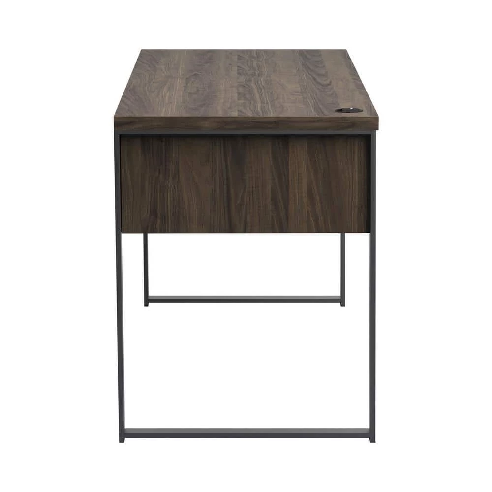 Pattinson 60 in. Rectangular Aged Walnut and Gunmetal 4-Drawer Writing Desk with Outlet by Coaster Home Furnishings 5 Pattinson 60 in. Rectangular Aged Walnut and Gunmetal 4-Drawer Writing Desk with Outlet by Coaster Home Furnishings - Image 3