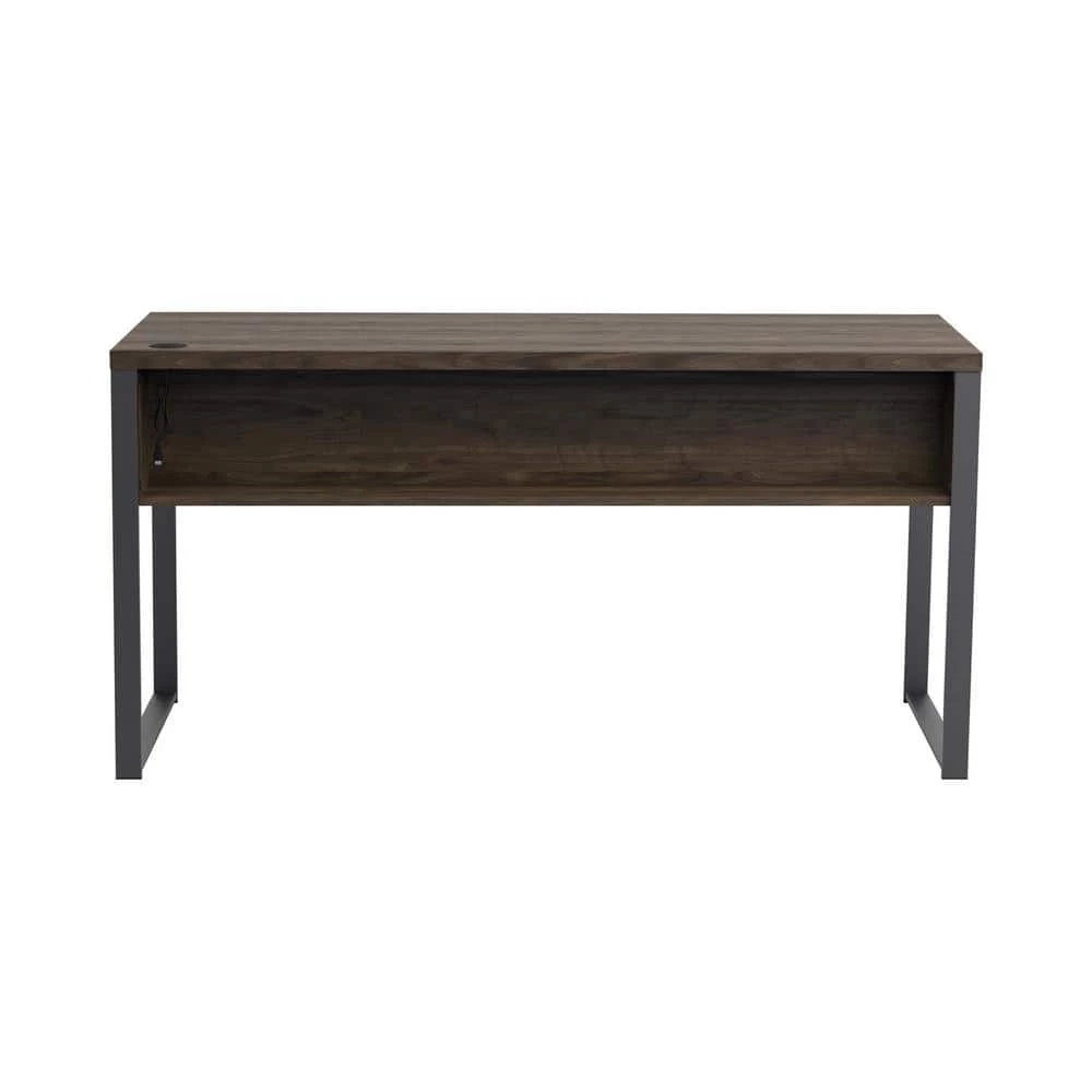 Pattinson 60 in. Rectangular Aged Walnut and Gunmetal 4-Drawer Writing Desk with Outlet by Coaster Home Furnishings 8 Pattinson 60 in. Rectangular Aged Walnut and Gunmetal 4-Drawer Writing Desk with Outlet by Coaster Home Furnishings - Image 6