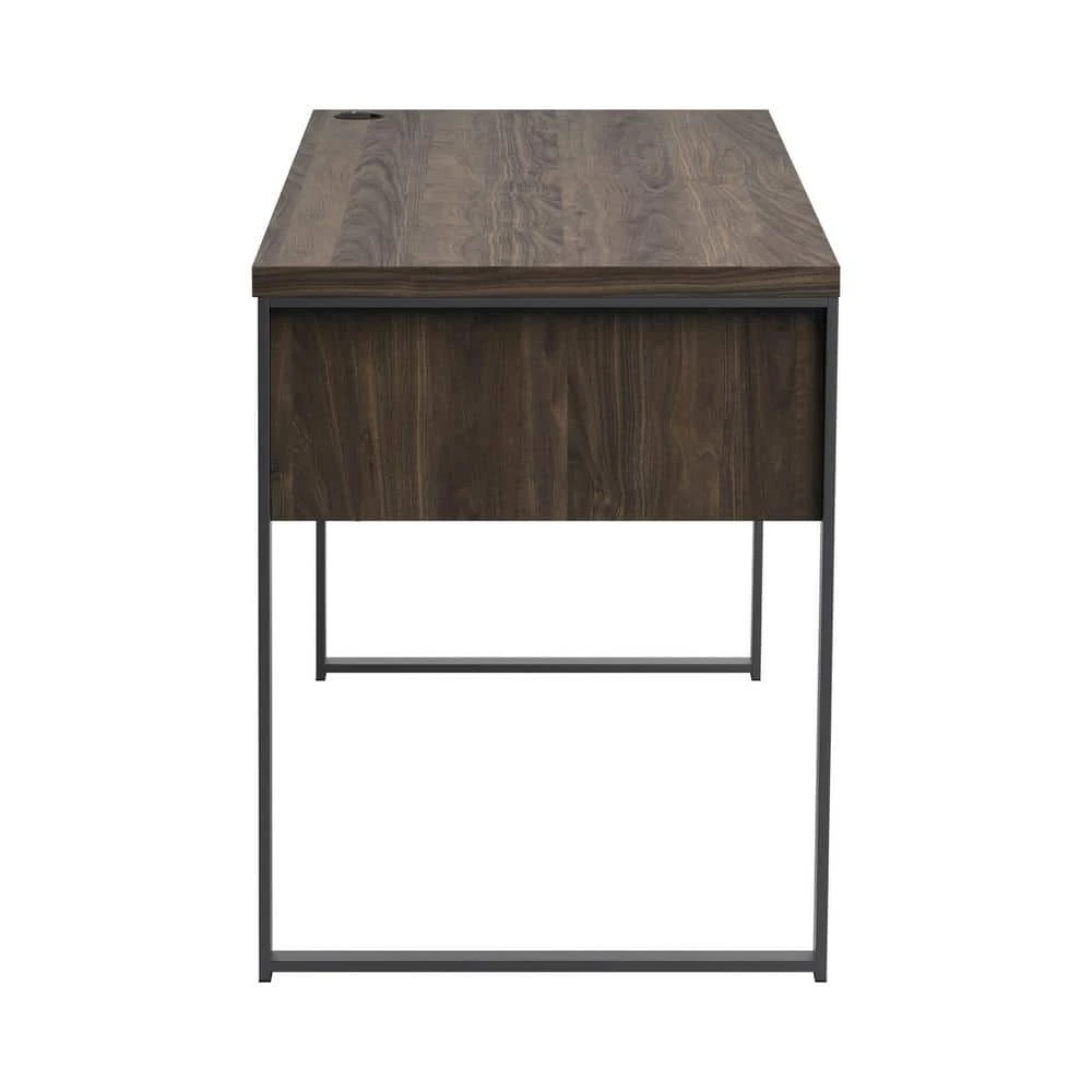 Pattinson 60 in. Rectangular Aged Walnut and Gunmetal 4-Drawer Writing Desk with Outlet by Coaster Home Furnishings 4 Pattinson 60 in. Rectangular Aged Walnut and Gunmetal 4-Drawer Writing Desk with Outlet by Coaster Home Furnishings - Image 2