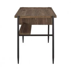 Lawtey 49.25 in. Rectangular Aged Walnut and Black 2-Drawer Writing Desk with Outlet by Coaster Home Furnishings -Coaster Home Furnishings Shop aged walnut coaster home furnishings writing desks 804291 40 1000