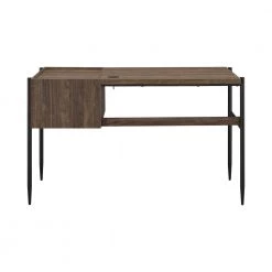 Lawtey 49.25 in. Rectangular Aged Walnut and Black 2-Drawer Writing Desk with Outlet by Coaster Home Furnishings -Coaster Home Furnishings Shop aged walnut coaster home furnishings writing desks 804291 4f 1000