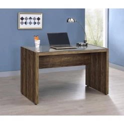 Luetta 47.25 in. Rectangular Aged Walnut Writing Desk with Glass Top by Coaster Home Furnishings -Coaster Home Furnishings Shop aged walnut coaster home furnishings writing desks 805621 31 1000