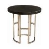 Corliss 24 in. Americano and Rose Brass Round Wood End Table by Coaster Home Furnishings -Coaster Home Furnishings Shop americano and rose brass coaster home furnishings end side tables 722747 64 1000