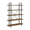 70 in. Antique Nutmeg and Black Wood 5-Shelf Bookcase by Coaster Home Furnishings -Coaster Home Furnishings Shop antique nutmeg and black coaster home furnishings bookcases bookshelves 805807 64 1000