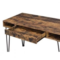 47 in. Rectangular Antique Nutmeg and Dark Bronze 1-Drawer Writing Desk with 2-Compartments by Coaster Home Furnishings -Coaster Home Furnishings Shop antique nutmeg and dark bronze coaster home furnishings writing desks 801038 77 1000