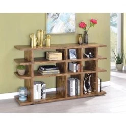 36.75in Antique Nutmeg Wood 3-Shelf Bookcase by Coaster Home Furnishings -Coaster Home Furnishings Shop antique nutmeg coaster home furnishings bookcases bookshelves 801848 31 1000