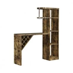 72.5 in. H Antique Nutmeg Bar Unit with Bottle Storage by Coaster Home Furnishings