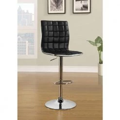 43 in. H Black and Chrome Tufted Back Metal Frame Adjustable Bar Stool (Set of 2) by Coaster Home Furnishings 11 43 in. H Black and Chrome Tufted Back Metal Frame Adjustable Bar Stool (Set of 2) by Coaster Home Furnishings -Coaster Home Furnishings Shop black and chrome coaster home furnishings bar stools 122087 31 1000