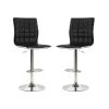 43 in. H Black and Chrome Tufted Back Metal Frame Adjustable Bar Stool (Set of 2) by Coaster Home Furnishings -Coaster Home Furnishings Shop black and chrome coaster home furnishings bar stools 122087 64 1000