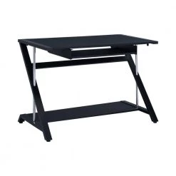 Mallet 42 in. Rectangular Black Computer Desk with Keyboard Tray and Storage Shelf by Coaster Home Furnishings