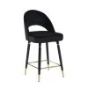 Lindsey 37in Black Arched Back Metal Frame Counter Height Stool with Velvet Seat (Set of 2) by Coaster Home Furnishings 2 Lindsey 37in Black Arched Back Metal Frame Counter Height Stool with Velvet Seat (Set of 2) by Coaster Home Furnishings -Coaster Home Furnishings Shop black and gold coaster home furnishings bar stools 193569 64 1000