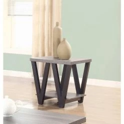 Angled Leg End Table Black and Grey by Coaster Home Furnishings -Coaster Home Furnishings Shop black and grey coaster home furnishings end side tables 705397 31 1000