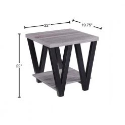 Angled Leg End Table Black and Grey by Coaster Home Furnishings -Coaster Home Furnishings Shop black and grey coaster home furnishings end side tables 705397 40 1000