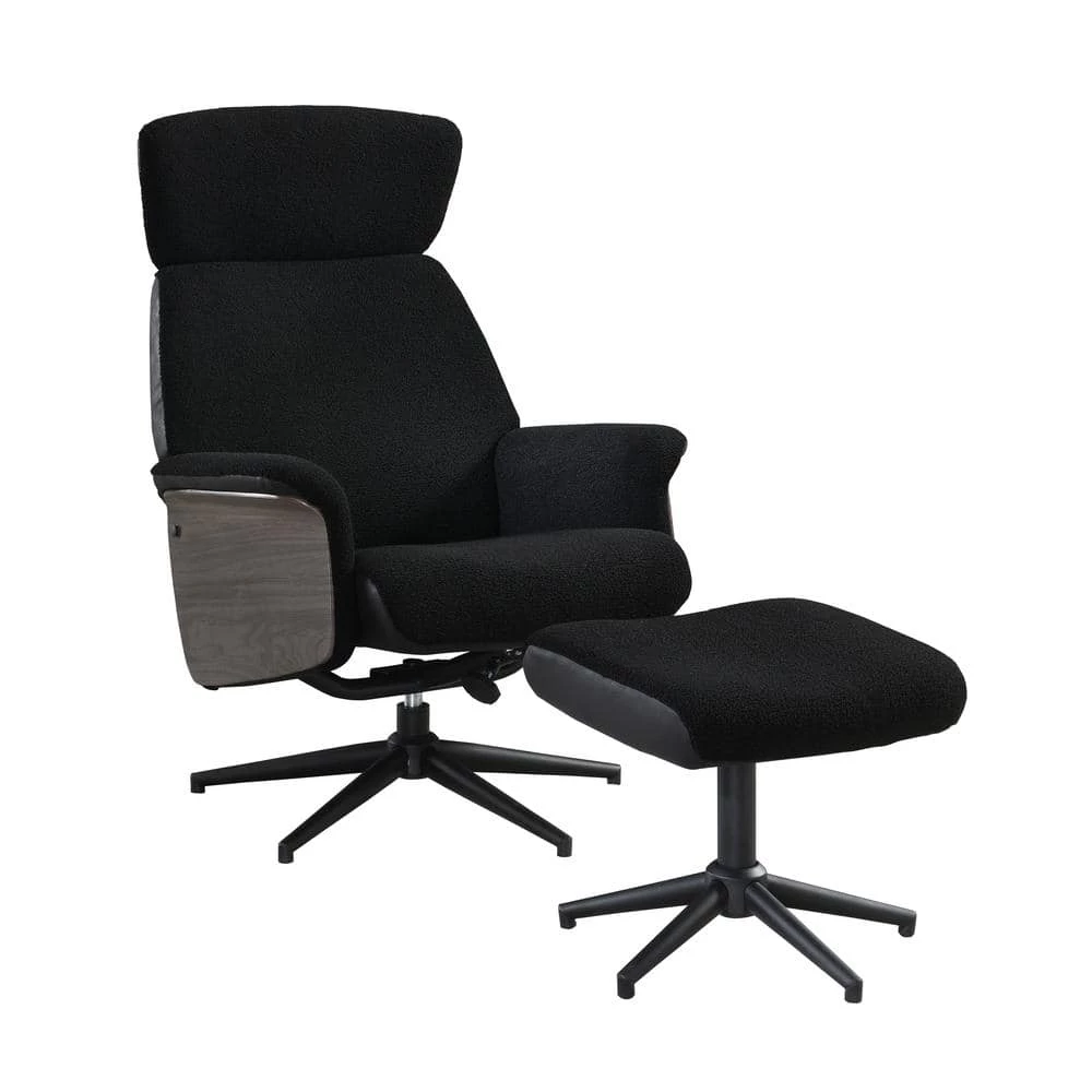 Black and Taupe Adjustable Height Accent Chair with Ottoman by Coaster Home Furnishings 3 Black and Taupe Adjustable Height Accent Chair with Ottoman by Coaster Home Furnishings