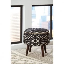 16 in. Black and White Backless Wood Frame Round Accent Stool by Coaster Home Furnishings -Coaster Home Furnishings Shop black and white coaster home furnishings bar stools 918492 31 1000