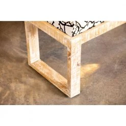 Black and White Accent Bench with Sled Legs 17in x 47in x 16in by Coaster Home Furnishings -Coaster Home Furnishings Shop black and white coaster home furnishings bedroom benches 914138 1f 1000