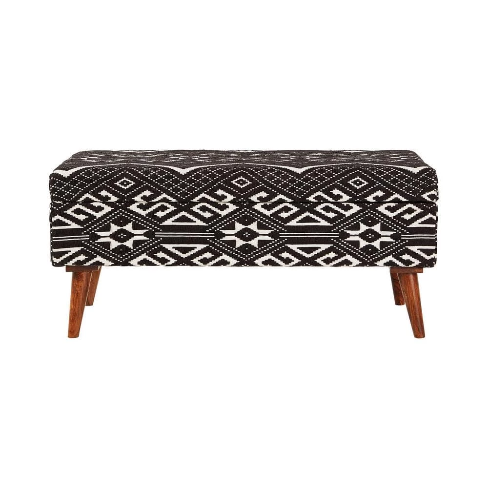 Black and White Storage Bench 16 in. x 36 in. x 16 in. by Coaster Home Furnishings 5 Black and White Storage Bench 16 in. x 36 in. x 16 in. by Coaster Home Furnishings - Image 3