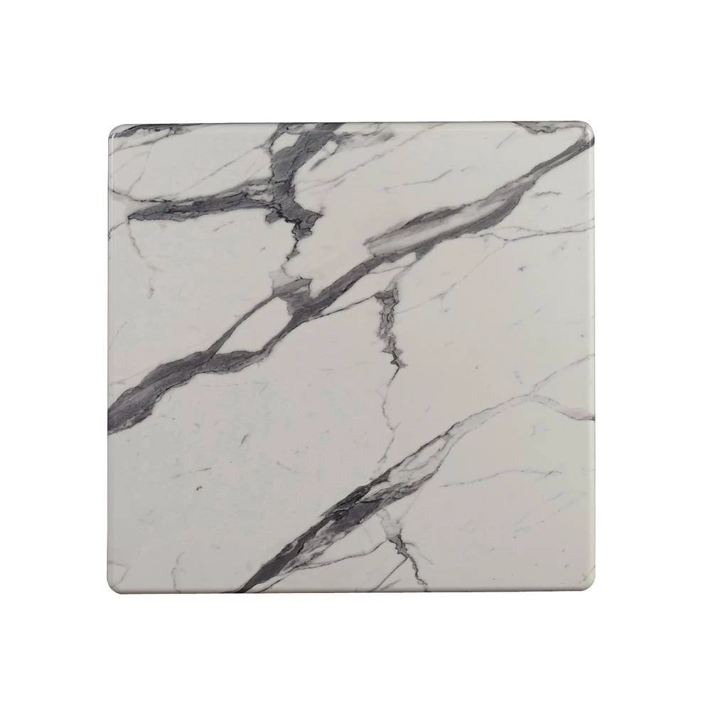 23.5 in. Black and White Square Faux Marble End Table by Coaster Home Furnishings 7 23.5 in. Black and White Square Faux Marble End Table by Coaster Home Furnishings - Image 5