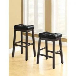 Sofie 29 in. Upholstered Seat Bar Stools Black and Cappuccino (Set of 2) by Coaster Home Furnishings -Coaster Home Furnishings Shop black cappuccino coaster home furnishings bar stools 120520 31 1000