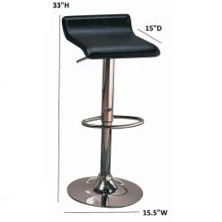 29 in. Upholstered Backless Bar Stools with Adjustable Height Black and Chrome (Set of 2) by Coaster Home Furnishings -Coaster Home Furnishings Shop black chrome coaster home furnishings bar stools 120390 c3 1000