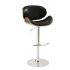 Adjustable Bar Stool Black and Chrome by Coaster Home Furnishings -Coaster Home Furnishings Shop black chrome coaster home furnishings bar stools 130504 64 1000