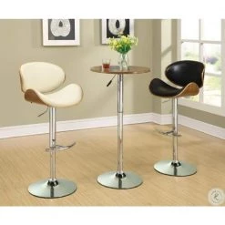 Adjustable Bar Stool Black and Chrome by Coaster Home Furnishings -Coaster Home Furnishings Shop black chrome coaster home furnishings bar stools 130504 c3 1000