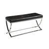 Black and Chrome Bench with Tufted Seat (48 in. W x 16 in. D x 18.5 in. H) by Coaster Home Furnishings 2 Black and Chrome Bench with Tufted Seat (48 in. W x 16 in. D x 18.5 in. H) by Coaster Home Furnishings -Coaster Home Furnishings Shop black chrome coaster home furnishings bedroom benches 501156 64 1000