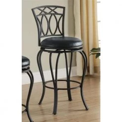 29 in. Elegant Metal Bar Stool with Faux Leather Seat Black by Coaster Home Furnishings -Coaster Home Furnishings Shop black coaster home furnishings bar stools 122060 c3 1000