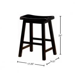 24-inch Wooden Counter Stools Black (Set of 2) by Coaster Home Furnishings -Coaster Home Furnishings Shop black coaster home furnishings bar stools 180019 40 1000
