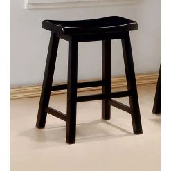 24-inch Wooden Counter Stools Black (Set of 2) by Coaster Home Furnishings -Coaster Home Furnishings Shop black coaster home furnishings bar stools 180019 c3 1000