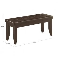 Dalila Dining Bench with Tufted Upholstered Seat Cappuccino and Black by Coaster Home Furnishings -Coaster Home Furnishings Shop black coaster home furnishings bedroom benches 102723 40 1000