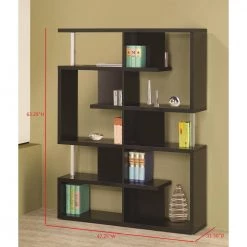 63.25 in. Black Metal 7-shelf Etagere Bookcase with Open Back by Coaster Home Furnishings