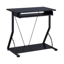 30 in. Rectangular Black Computer Desk with Keyboard Tray by Coaster Home Furnishings -Coaster Home Furnishings Shop black coaster home furnishings computer desks 800217 77 1000
