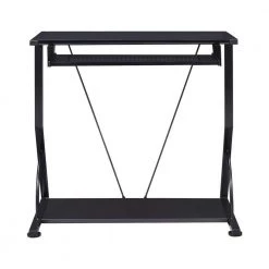 30 in. Rectangular Black Computer Desk with Keyboard Tray by Coaster Home Furnishings -Coaster Home Furnishings Shop black coaster home furnishings computer desks 800217 c3 1000