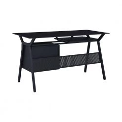 Weaving 55 in. Rectangular Black 2-Drawer Computer Desk with Keyboard Tray by Coaster Home Furnishings -Coaster Home Furnishings Shop black coaster home furnishings computer desks 800436 1f 1000