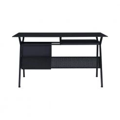 Weaving 55 in. Rectangular Black 2-Drawer Computer Desk with Keyboard Tray by Coaster Home Furnishings -Coaster Home Furnishings Shop black coaster home furnishings computer desks 800436 4f 1000