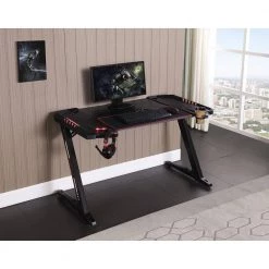 Ardsley 50.5 in. Rectangular Black Gaming Computer Desk with LED Lighting and USB Ports by Coaster Home Furnishings -Coaster Home Furnishings Shop black coaster home furnishings computer desks 802437 31 1000