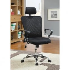 Office Chair Black Mesh and Chrome by Coaster Home Furnishings -Coaster Home Furnishings Shop black coaster home furnishings ergonomic chairs 800206 31 1000