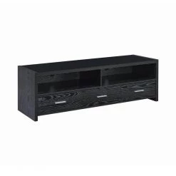 61 in. Black Wood TV Stand Fits TVs Up to 68 in. with No Additional Features by Coaster Home Furnishings