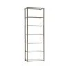 Carmelo 77.75in Black Nickel 6-Shelf Bookcase by Coaster Home Furnishings