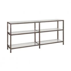 26.75in Black Nickel Metal 4-Shelf Bookcase by Coaster Home Furnishings